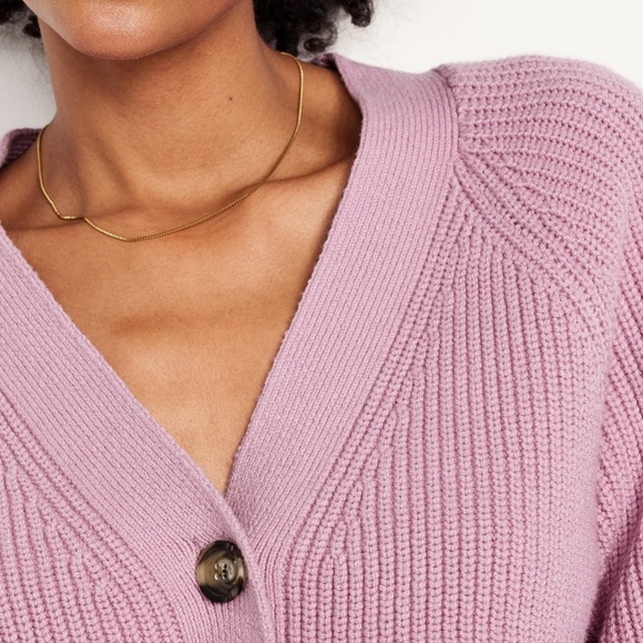 NWT OLD NAVY Shaker-Stitch Cardigan Color: ROSE Size Large - Picture 5 of 6
